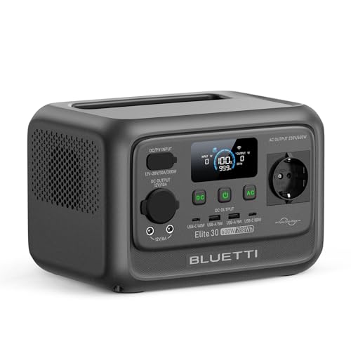 BLUETTI Elite 30 V2 Estación de Energía Portátil 288Wh, Generador Solar