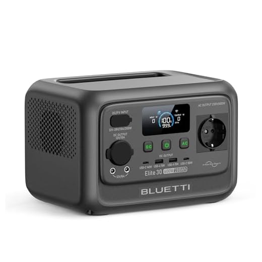 BLUETTI Elite 30 V2 Generador Solar Portátil, 288Wh LiFePO4 Batería de Respaldo, 600W Toma de CA (1500W Pico), 0-100% en 70 Min, Ideal para Camping, Viajes, Cortes de Luz (Panel Solar Opcional)