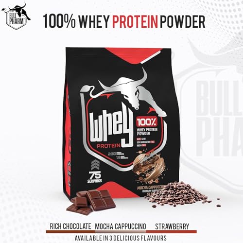 Image of 100% Whey Protein Powder | For Lean Muscle, Quick Recovery | Fast Absorption | Natural Bcaa And Eaa | Non-gmo | Soy & Gluten Free | Rbgh Free | Fssai Approved (Mocha Cappuccino, 5 Lbs)