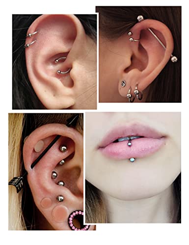 Boernfnso 14G 3Mm 4Mm 5Mm 6Mm 8Mm Externally Threaded 316L Surgical Steel Replacement Balls Barbell Tongue Nipple Belly Button Ring Earring Horseshoe Septum Eyebrow Piercing Balls For Women Men 50Pcs #TOP4