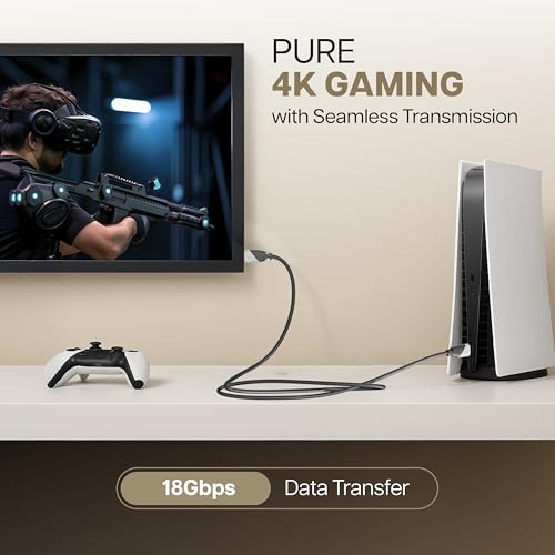 Image of GEONIX 1.5 Meter Hi-Speed 4K@60Hz HDMI to HDMI Cable, Compatible with Smart HDTV, Laptop, Monitor, Projector, Gaming Console, supports upto 32 Audio Channels (Black)