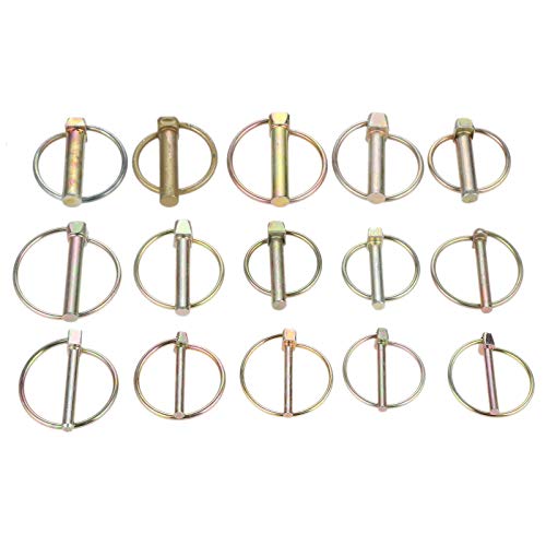 Pasador de acero resistente M5 con anillo de cierre para tractor y RV, 5 uds 4