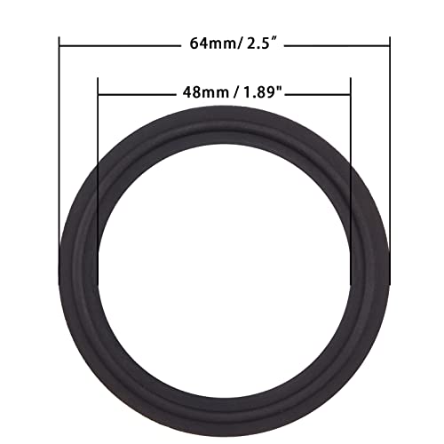 Image of DERNORD 2 inch Buna-N (NBR) Sanitary Gasket Fits Tri-Clover Type Ferrule (Pack of 15)