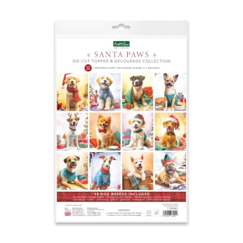 Kit cartes de Noël chiens Katy Sue pour réussir vos créations facilement