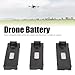 3PCS Drone Battery 2600MAH 3.7V, Drone Battery Long Life Rechargeable for E88max E99max P8 a13 a15 k6max k9max k10max k12max k706 k708 s1s