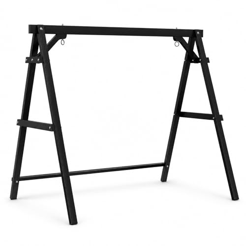 Image of VINGLI 6.9FT Wooden Porch Swing Frame for 5FT Swing, Black
