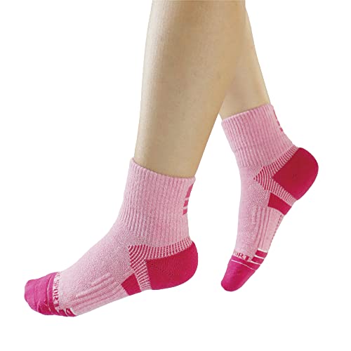 M Magic Sport Athletic Cushioned Crew Socks, 2 Pairs, Men and Women, Gift, Running, Jogging, Hiking, Cycling, Fitness