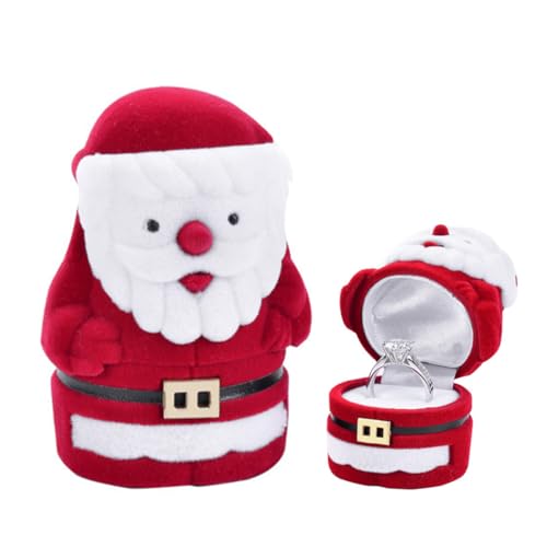 UZEXYA Joyero Papá Noel, Cajas Para Joyas, Organizador Para Pendientes, Organizador Para Pendientes De Botón, Organizador Para Anillos, Joyeros Pequeños, Regalos De Navidad Para Mujeres