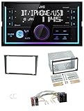 opel cascada bluetooth musik Einbauset besteht aus: JVC KW-X830BT - Doppel-DIN MP3-Autoradio mit Bluetooth / USB / iPod / AUX-IN; Doppel-DIN Radioblende (aluminium silber) ohne Mittelsteg; Metall - Installations Kit für Doppel DIN Blenden (182x103 mm); Adapterkabel ISO; Entriegelungswerkzeug für OPEL