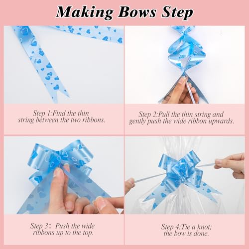 Image of woric 20 PCS Clear Large Cellophane Bags 3 Sizes 30x40 24x30 16x24in | Cellophane Wrap for Gift Baskets Plastic Gift Bags with 20 Pull Bows for Baby Shower Back to School Graduation Gifts Wrapping