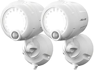 Mr. Beams MB360XT Wireless Battery Operated outdoor Motion Sensor Activated 200 Lumen LED Spotlight, White, pack of 2
