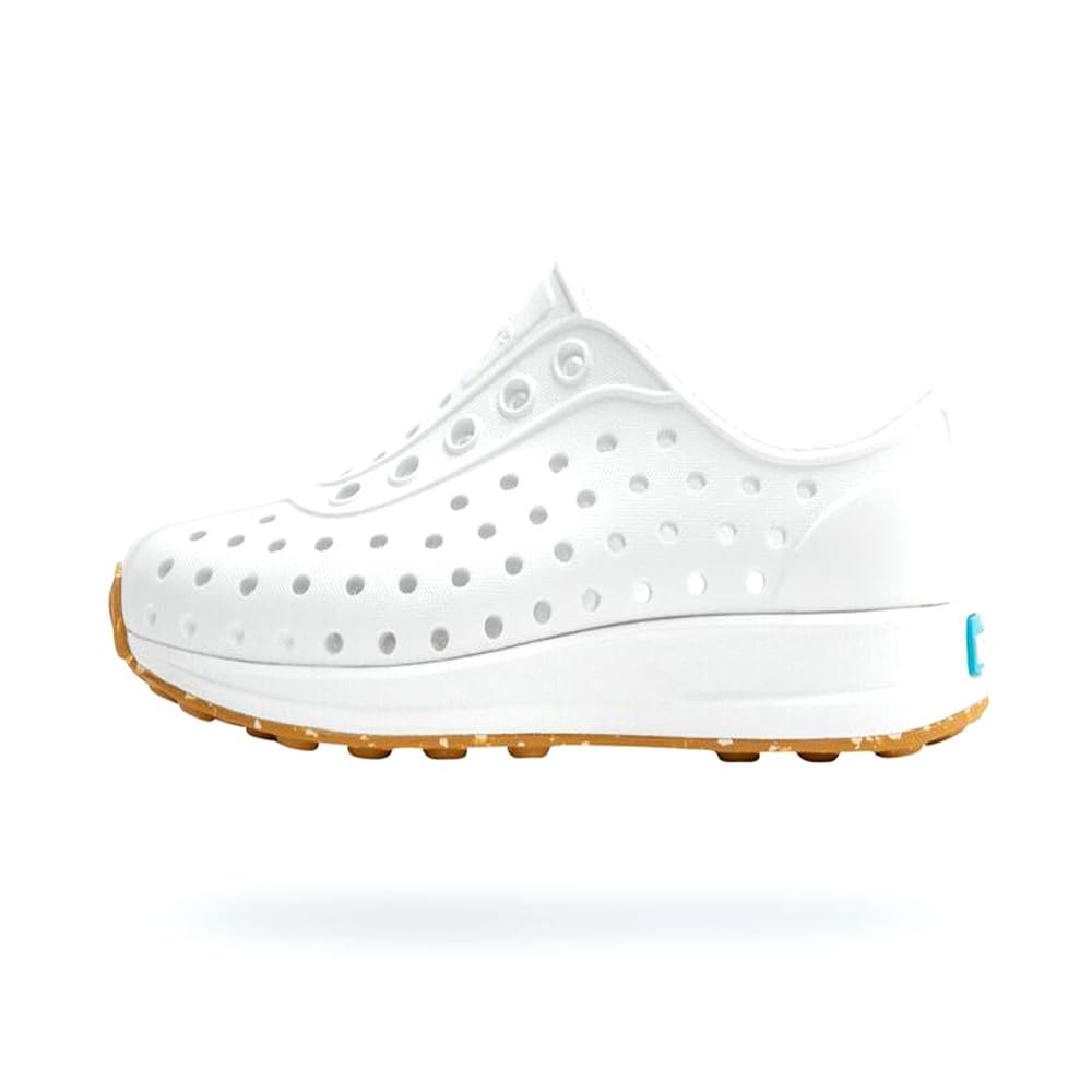 Native Shoes Unisex-Child Robbie Slip-On Sneaker 12 Little Kid Shell White/Shell White/Mash Speckle Rubber