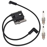 Hipa 52 584 02-S Ignition Coil Module compatible with Kohler 5258402-S M18 M20 MV16 MV16S MV18 MV20 MV20S 18hp 20hp Lawn Mower Lawnmower 52 132 02-S Spark plug