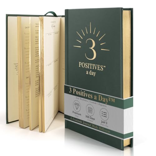 3 Positives a Day&trade; &ndash; One-Year Journal for Daily Mindfulness, Gratitude & Happiness | Therapist-Created | Evidence-Based Practice with Weekly Well-Being Tips | Undated I Gratitude Journal Gifts for Women & Men 2026