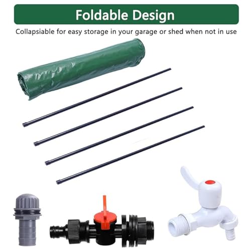 Baril de pluie pliable anti-débordement pour petits espaces extérieurs - 7