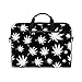 Produktbild Ahomy Laptoptasche, 35,6 cm (14 Zoll), abstraktes Cannabis-Design, weißes Marihuana-Blatt (1) Canvas-Stoff, Laptoptasche, Business-Handtasche mit Schultergurt für Damen und Herren
