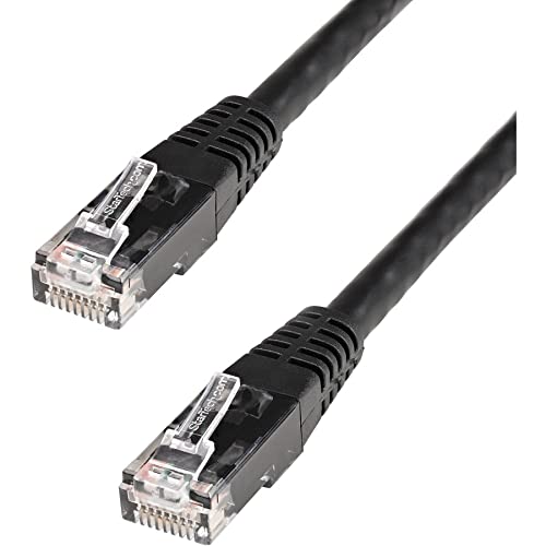 Startech.com 3Ft Cat6 Ethernet Cable - Black Cat 6 Gigabit Ethernet Wire -650Mhz 100W Poe++ Rj45 Utp Molded Category 6 Network/Patch Cord W/Strain Relief/Fluke Tested Ul/Tia Certified (C6Patch3Bk) #TOP15