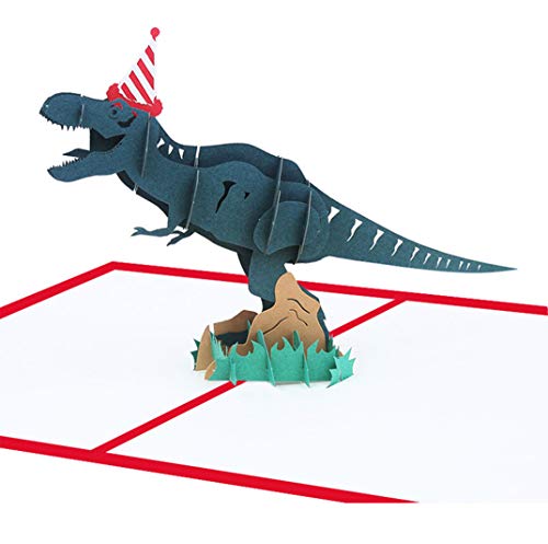 Cartes d'anniversaire Pop Up 3D, cartes de voeux artisanales faites à la main, dinosaure, carte Pop Up Cover