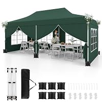 RELAX4LIFE Pavillon 3x6 M Mit 6 Seitenwänden – Höhenverstellbares Partyzelt, Wasserabweisend & UV-Schutz 50+ – Für Garten, Hochzeit, Fest