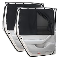 DIZA100 Sonnenschutz Auto Baby, 2 Pack Magnetisch Doppelschicht Sonnenschutz Kinder/Auto Vorhang UV Schutz & Verdunkelung Autofenster Hitzeschutz Vorhang für Seitenscheibe