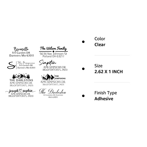 Linmagco Personalized Return Address Labels Clear 500 Pcs Mail Labels For Envelopes Weddings Self Adhesive Rectangle Elegant Name Stickers… #TOP7
