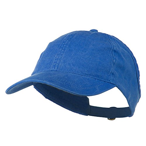 Ladies Washed Cotton Ponytail Cap - Royal OSFM