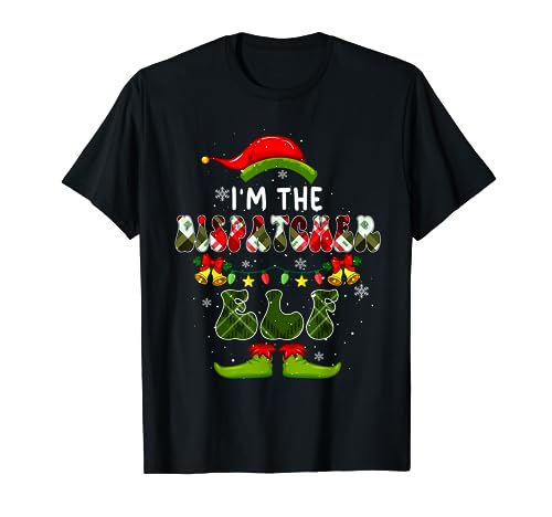 I'm The Dispatcher Elf Xmas Elf Shoes tiene un amante orgulloso trabajo Camiseta