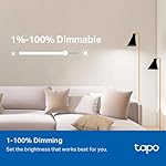 Tapo TP-Link Smart Light Bulbs - Natural Daylight, Dimmable, Compatible w/Alexa and Google Home, A60 Bulb/E27 Base, 60W Equivalent, 800LM CRI>90, 2.4GHz WiFi Only, No Hub Required, L520E(4-Pack) - Image 4