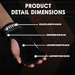 Weight Lifting Wrist Strap, Double Leather Weightlifting Wrist Straps for Gym Strength Training, Neoprene Padded Wrist Wraps - for Men & Women (Pair) - Image 4