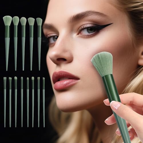Professional Makeup Brush Set - Soft Bristle Multi-Purpose Cosmetic Tools with Travel Pouch for Face and Eye Makeup