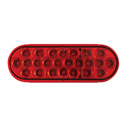 Luz LED Oval Pearl Red 24 LEDs, lente roja
