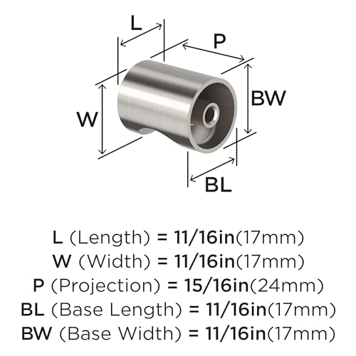 Amerock Whistle 11/16 inch (18mm) Diameter Satin Nickel Cabinet Knob - 25 Pack by Amerock - Image 3