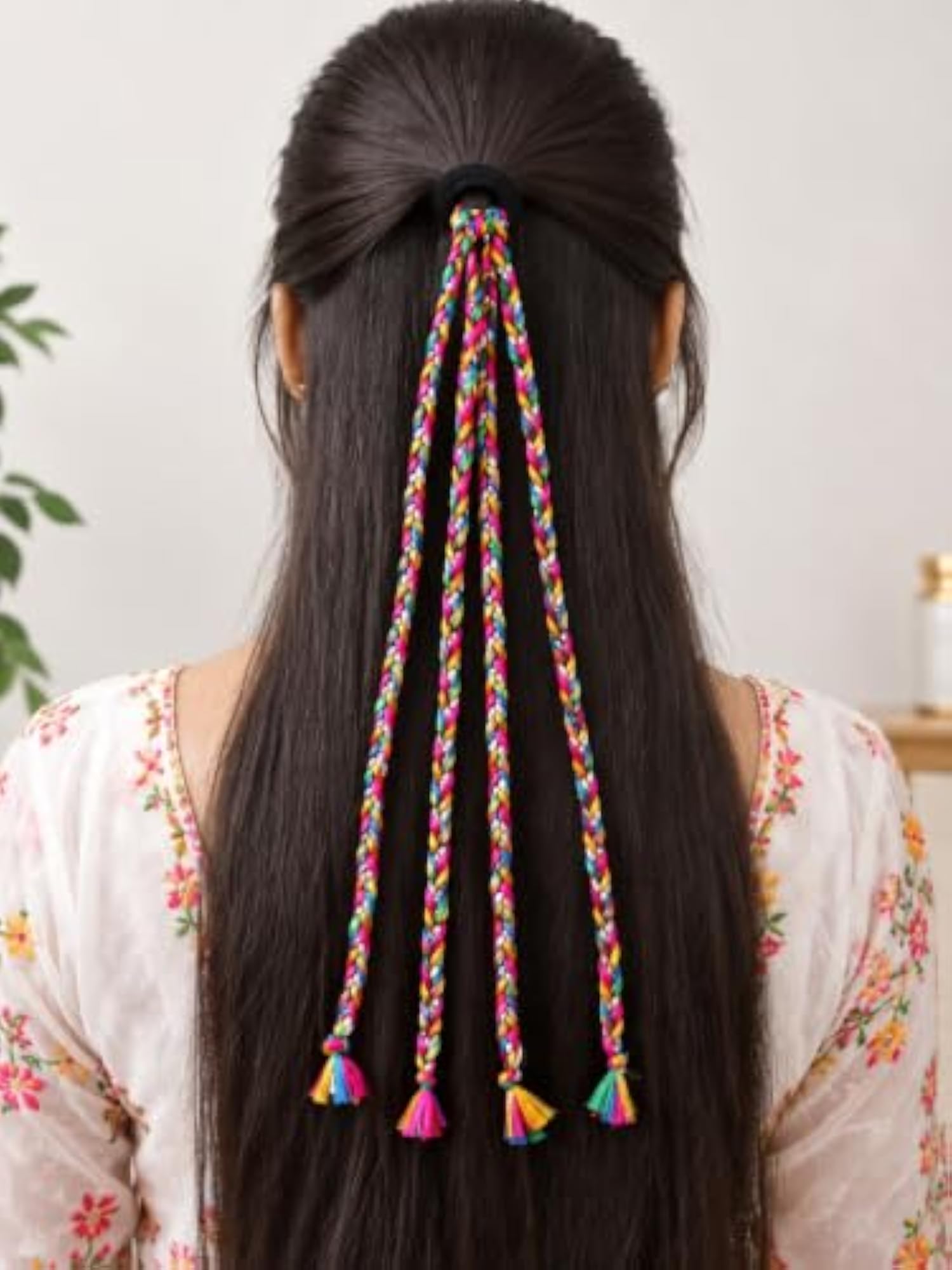 12-Pcs Colorful Braided Hairband & Extensions for Festivals