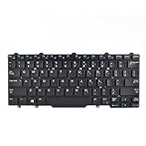 Eathtek Replacement Keyboard Without Backlit and Pointer NO Frame for Dell Latitude 3340 E5450 E7450 Series Black US Layout, Compatible Part Number 094F68 94F68 PK1313D2A00 90.4OA07.S01 V146924AS1