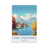 CTZIKWW Poster Bodensee Europa, Vintage-Reiseposter, 50 x 
