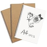 Materiales de primera calidad: estuche grueso con bloc de notas clásico con cubierta marrón que evita que se dañe el papel de dibujo, papel grueso interior en blanco No penetra fácilmente la tinta Ahorra trabajo durante mucho tiempo.
