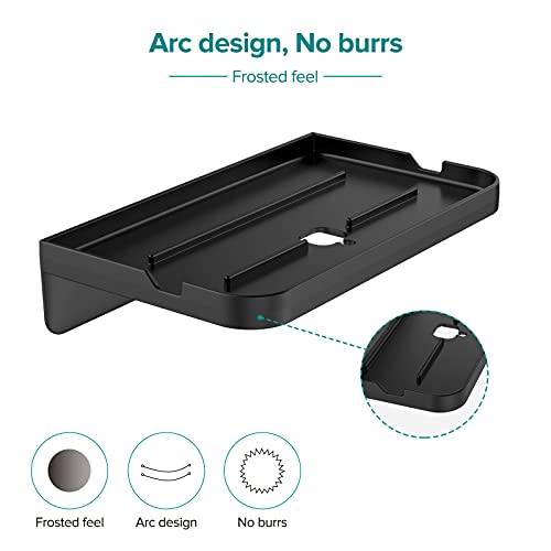 Homemount Shower Caddy Shelf Organizer - Self Adhesive & Screw Bathroom Plastic Wall Mount For Holding Toilet Paper/Soap/Body Wash/Phone #TOP4