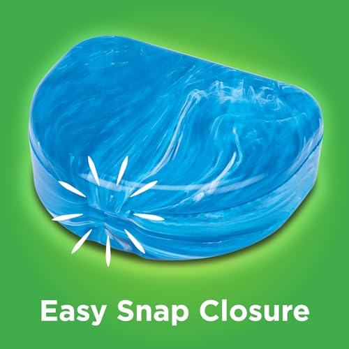 Practicon Marble Retainer Cases, Orthodontic Aligner Case, Mouth Guard Holder (3 Pack) (Blue) - Thumbnail 3