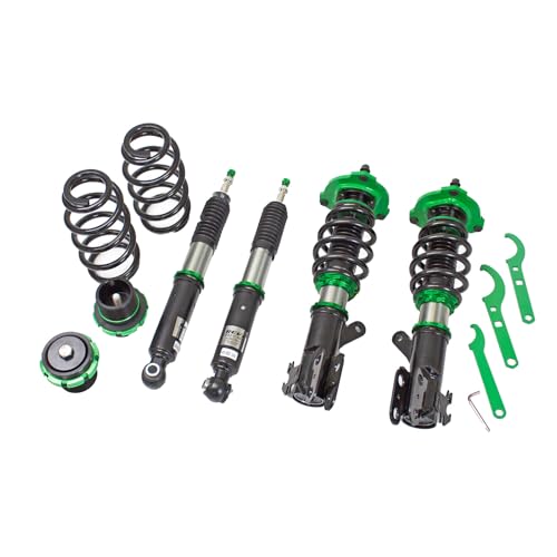 Rev9 R9-HS2-141_2 Hyper-Street II Coilover Suspension Lowering Kit, Mono-Tube Shock w/ 32 Click Rebound Setting, Full Length Adjustable, compatible with Toyota Corolla Sedan (E210) 2020-22