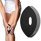 10 Pcs Adhesive Athletic Tape Kinesiology Tape for Knees Knee Tapes Waterproof Elastic Latex-Free Sports Tapes for Stability Support Breathable Relief Black