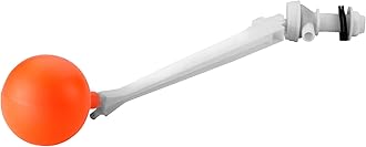 New Ware Parry Type Plastic PVC Ball Cock Float Valve Set with Ball - Durable Water Float Ballcock Valve for Flush Tank, Toilet Accessory for Home(White)