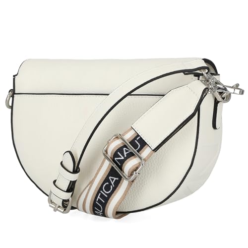 Image of Nautica Delray Flap Crossbody Purse Womens Shoulder Bag, Magnetic Snap Closure Pocket, Small Travel Handbag, Adjustable Strap