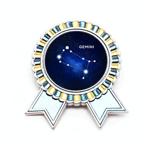 Broche signe du zodiaque en métal taille M au motif constellation