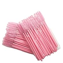 Eyelash Spoolie Brushes 200PCS Mascara Wands Eyebrow Brush Cleaner Applicator Makeup-Tools false Eyelashes Extension 200PCS PINK BRUSHES
