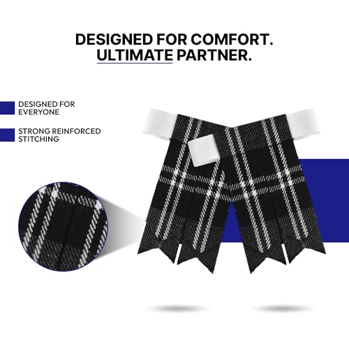 Image of Scottish Tartan Kilt Flashes with Elastic Adjusters