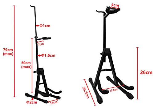 Rayzm Violin Stand With Bow Hanger, Robust Folding Metal Stand For Violin/Mandolin/Ukulele, Easy Installation #TOP3