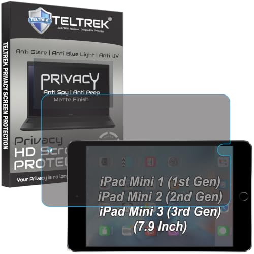 Image of Privacy Matte Anti Peep Screen Guard Compatible With iPad Mini 1 2012 / Mini 2 2013 / Mini 3 2014 Tab 7.9 inch Inch Tablet Anti Spy Screenguard Not a Tempered Glass Screen Protector