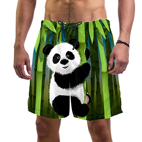 Short de plage à séchage rapide maillots de bain pour hommes JDEZ à motif panda