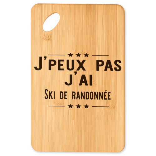 Planche à découper ski de randonnée plateau apéro bambou cuisine - 2