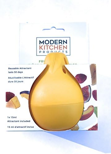 Modern Kitchen Products Reuseable Refillable Fruit Fly Trap Yellow Pear Shape